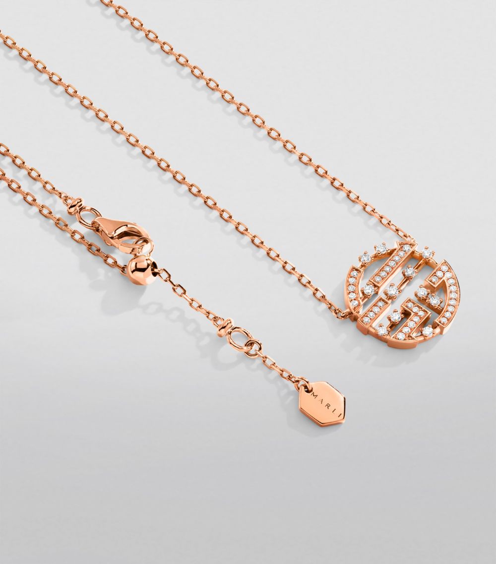  Marli New York Rose Gold And Diamond Avenues Necklace