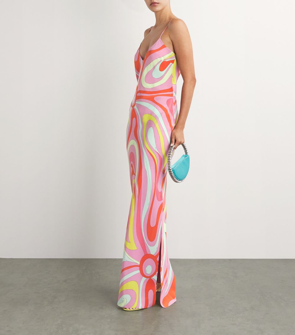 Emilio Pucci Pucci Silk Printed Maxi Dress