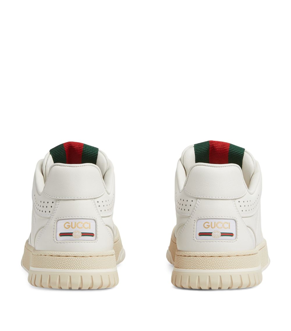 Gucci Gucci Leather Re-Web Sneakers