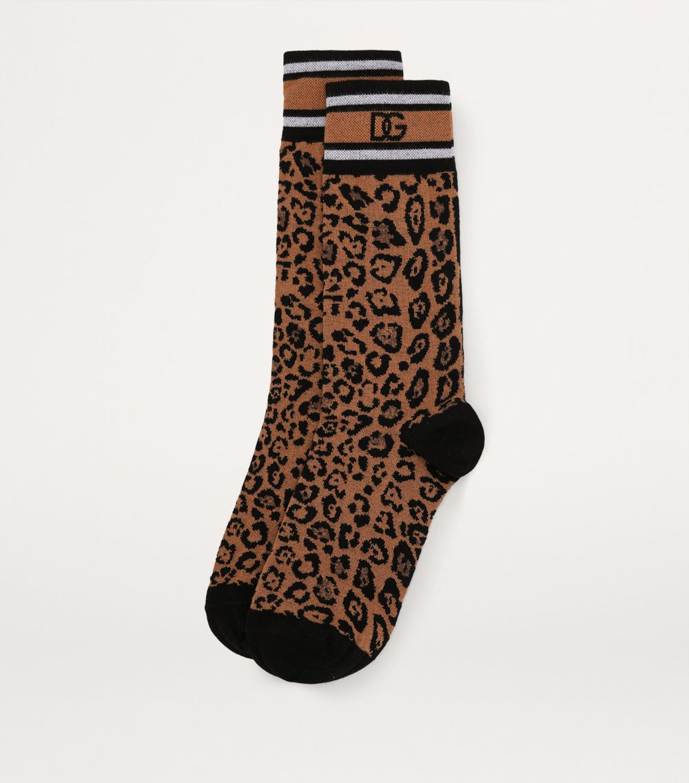 Dolce & Gabbana Dolce & Gabbana Leopard Print Socks