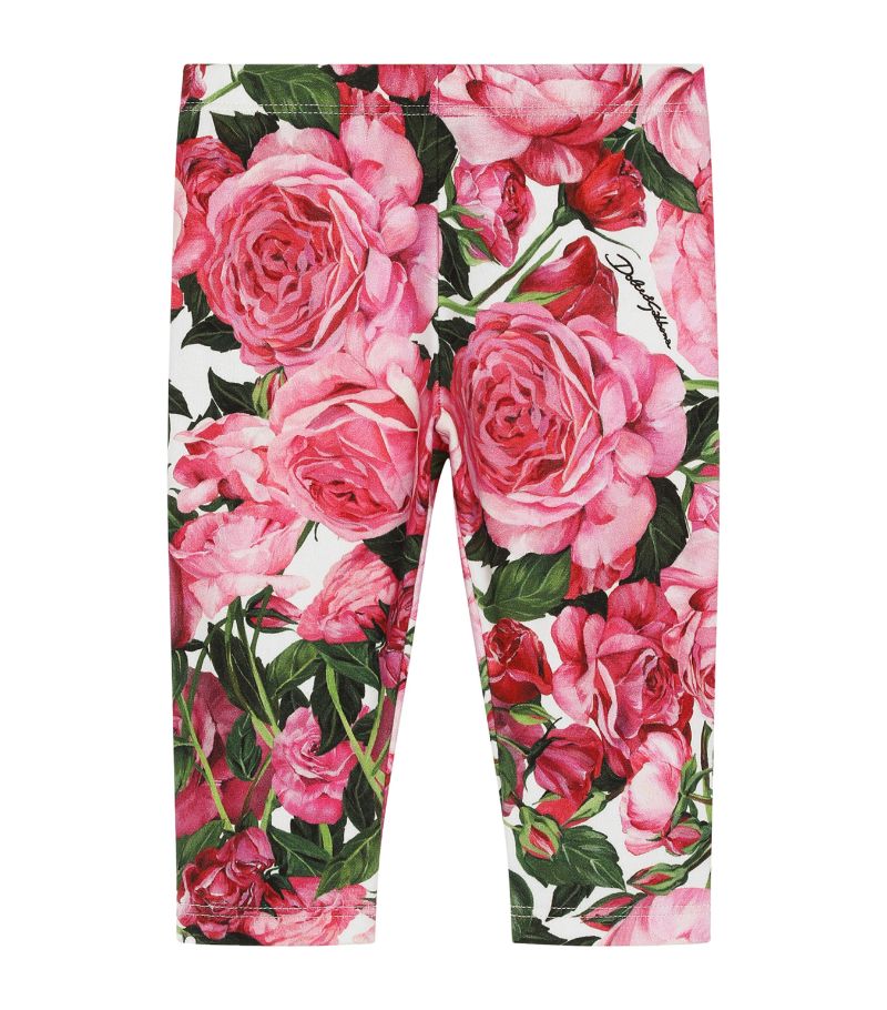 Dolce & Gabbana Dolce & Gabbana Kids Cotton Floral Leggings (3-30 Months)