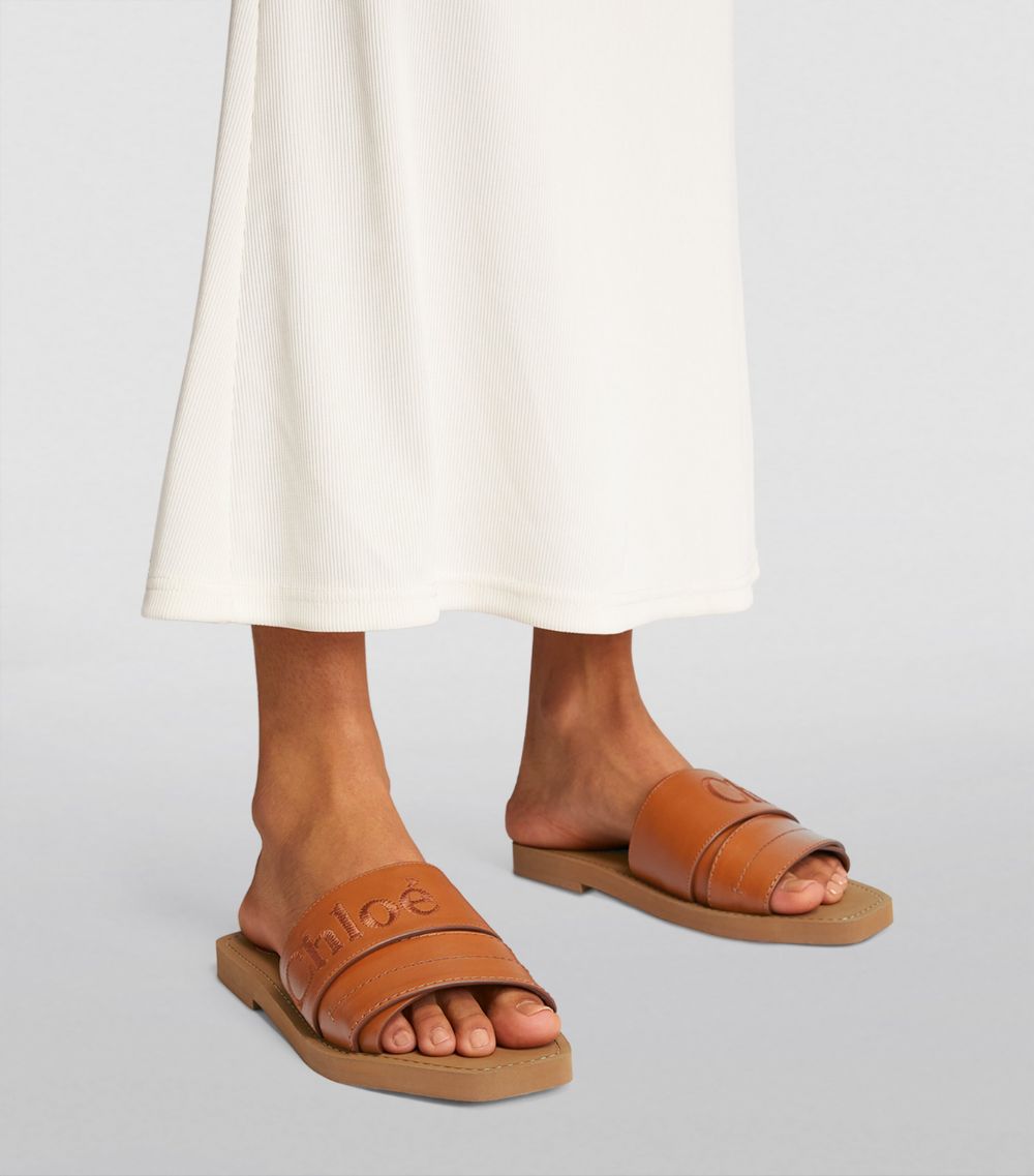 Chloé Chloé Leather Woody Sandals