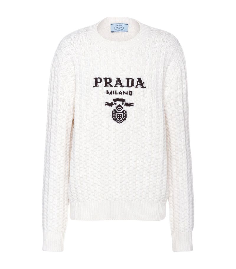 Prada Prada Cashmere Logo Sweater