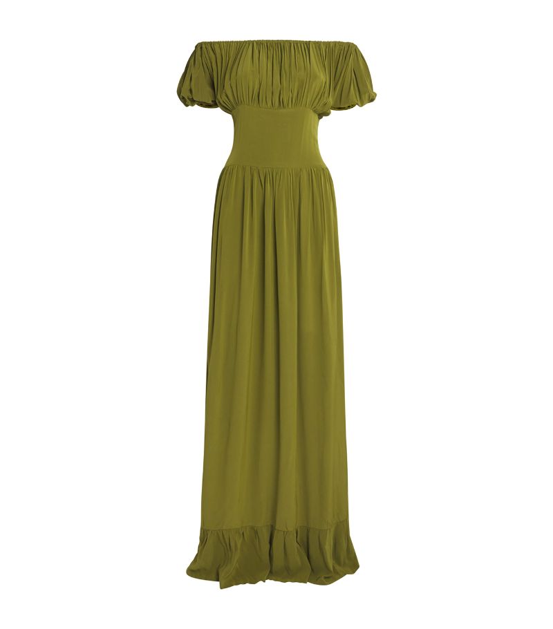 Evarae Evarae Crepe De Chine Hestia Maxi Dress