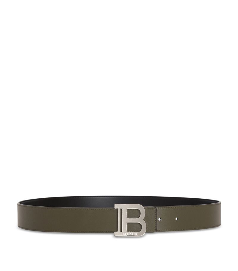 Balmain Balmain Leather Reversible B-Buckle Belt