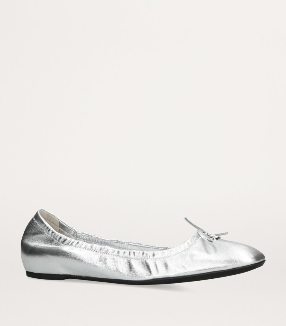 VALENTINO GARAVANI Valentino Garavani Leather Vlogo Ballet Flats