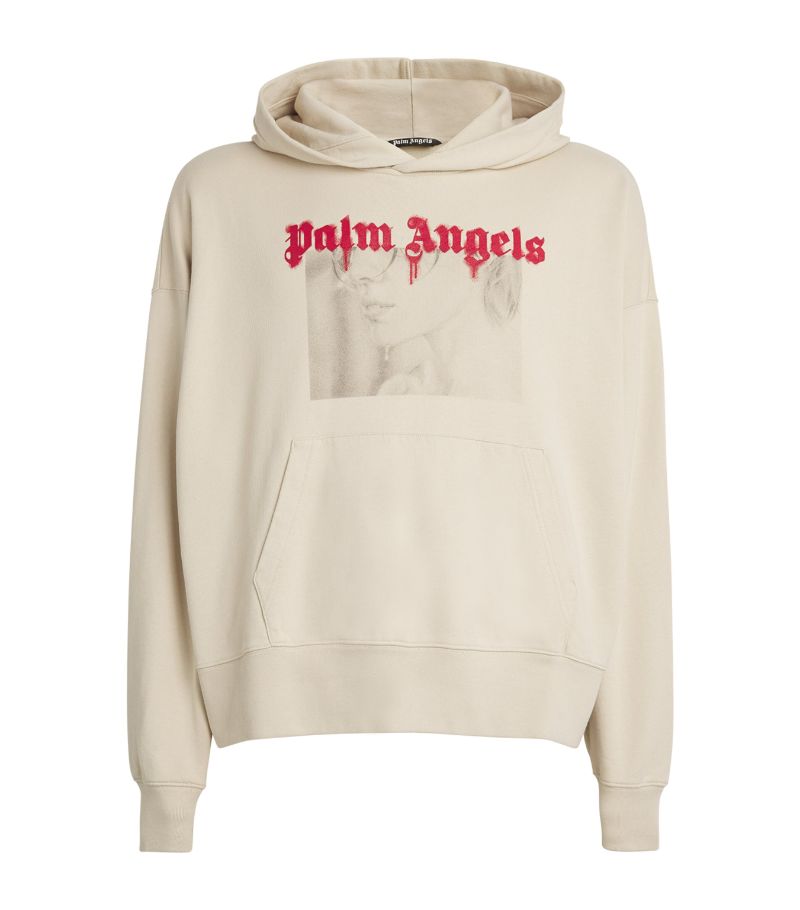 PALM ANGELS Palm Angels Cotton Pencil Portrait Hoodie