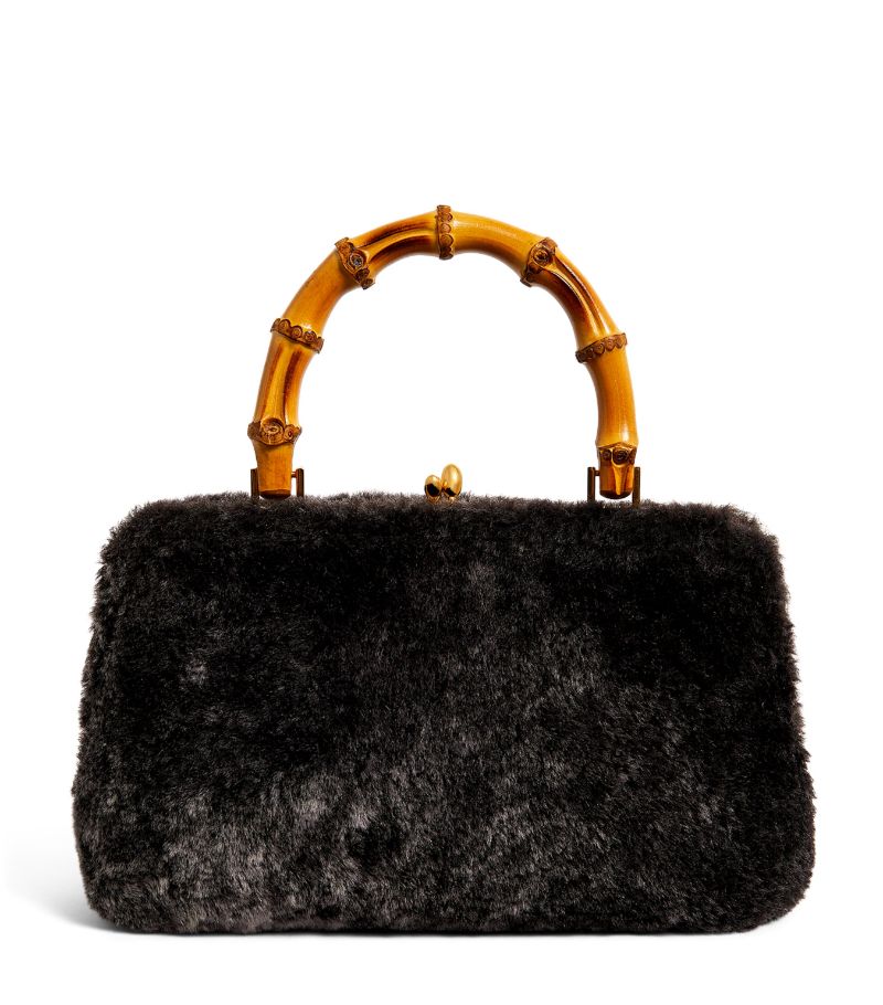 Jil Sander Jil Sander Mini Shearling Goji Top-Handle Bag