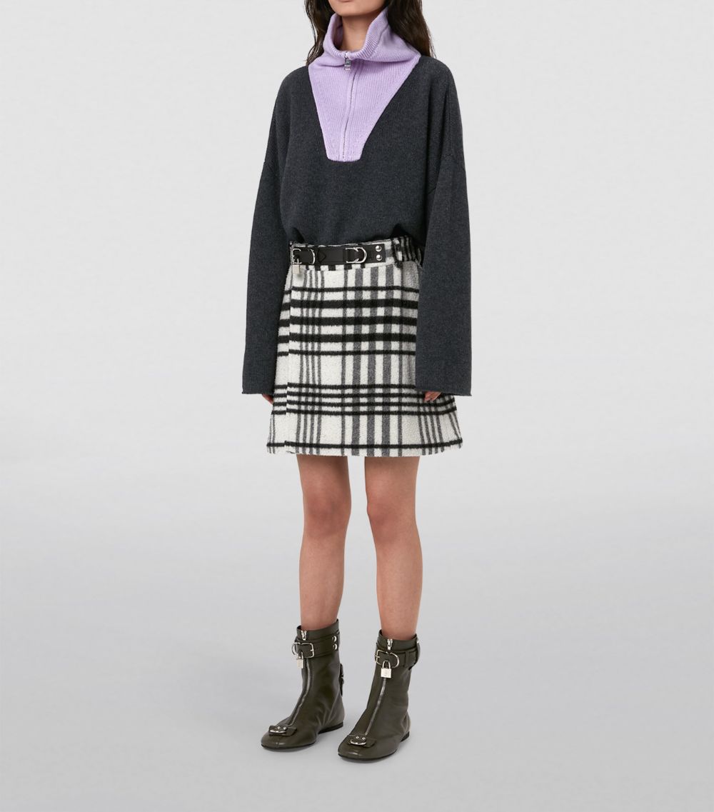 Jw Anderson Jw Anderson Wool-Blend Padlock Mini Skirt