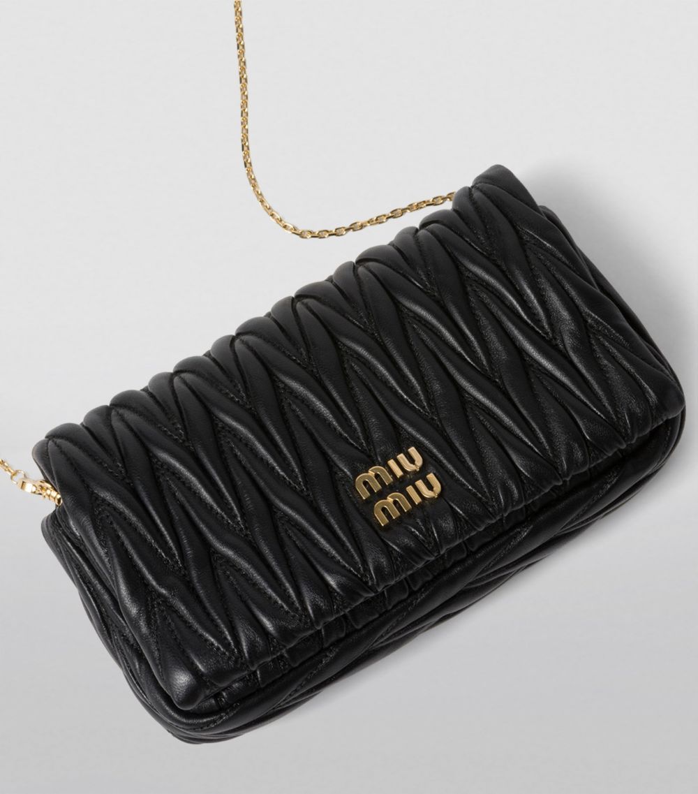 Miu Miu Miu Miu Leather Matelassé Mini Shoulder Bag