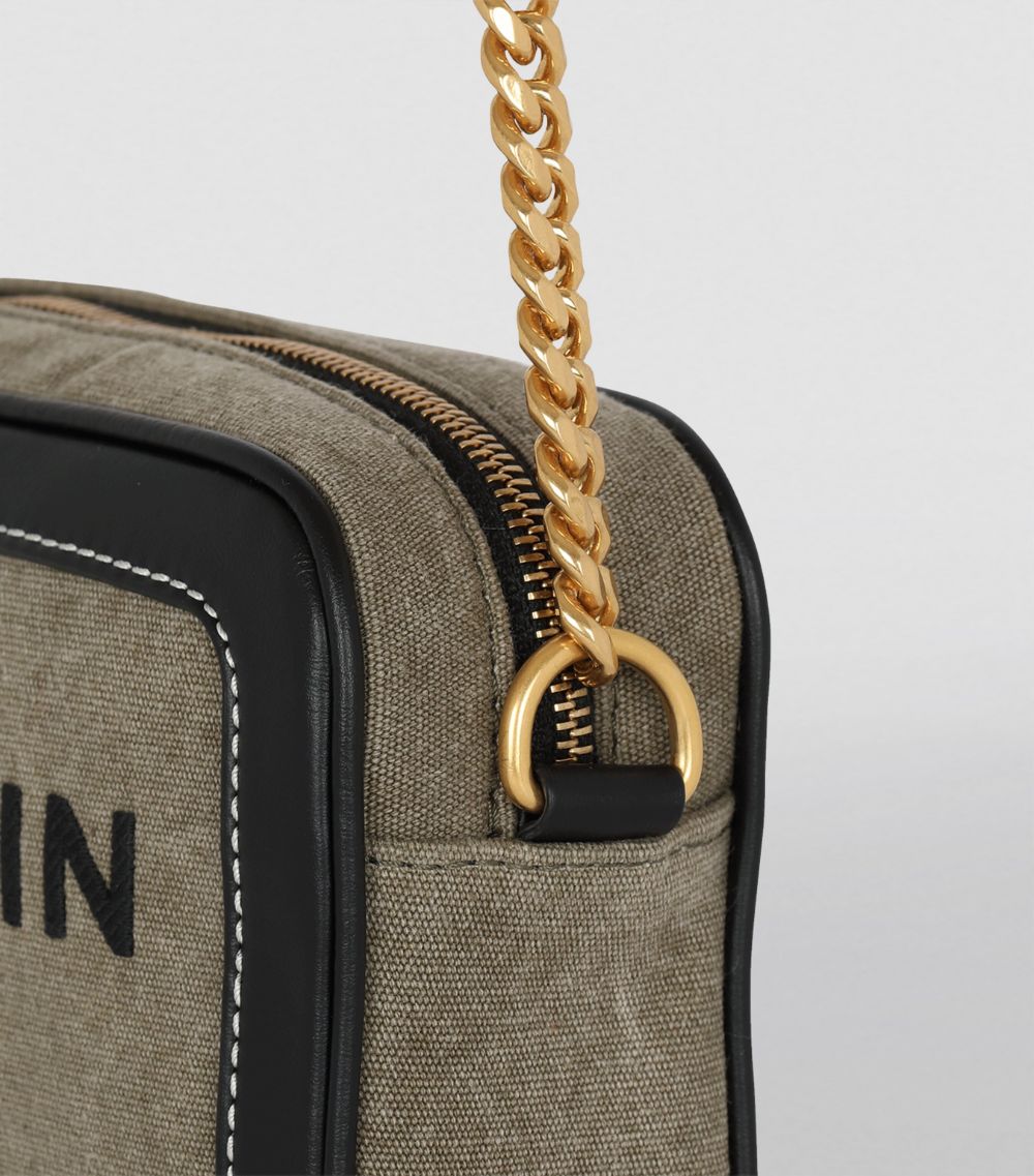 Balmain Balmain Canvas Monogram B-Army Camera Bag