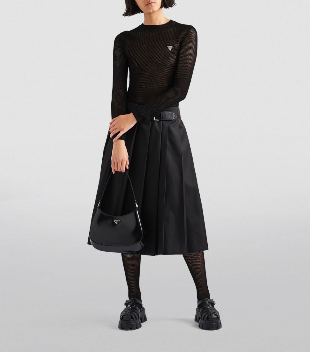 Prada Prada Re-Nylon Pleated Midi Skirt