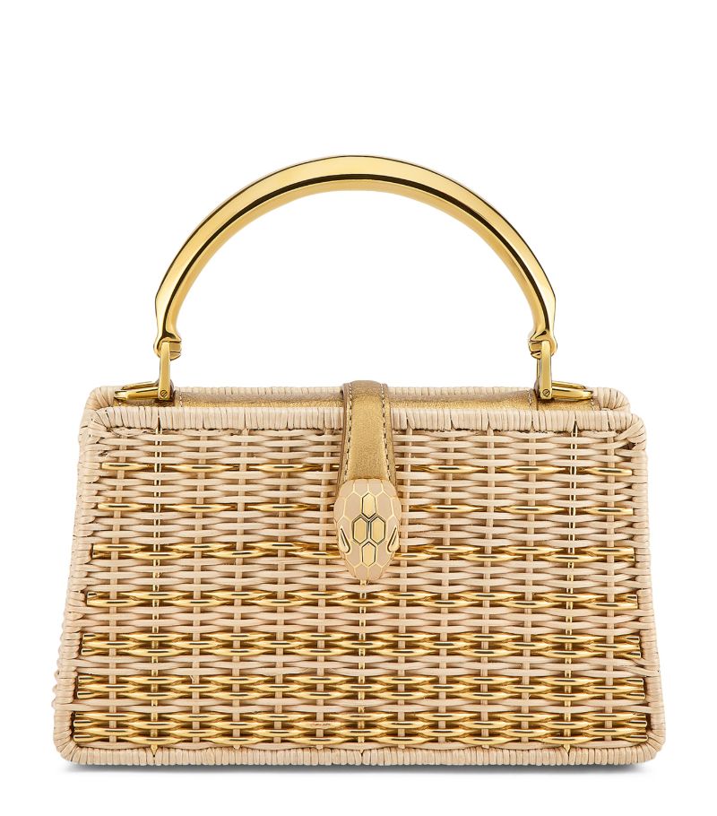 Bvlgari Bvlgari Rattan Serpenti Forever Mini Top-Handle Bag