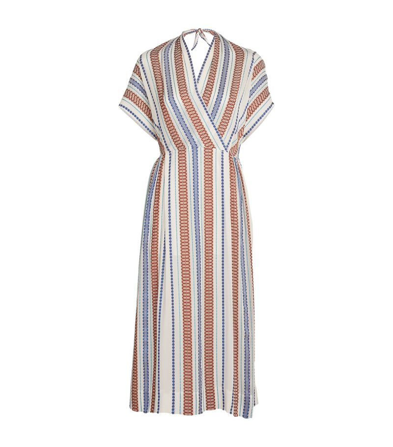 Zeus+Dione Zeus+Dione Striped Vine Midi Dress