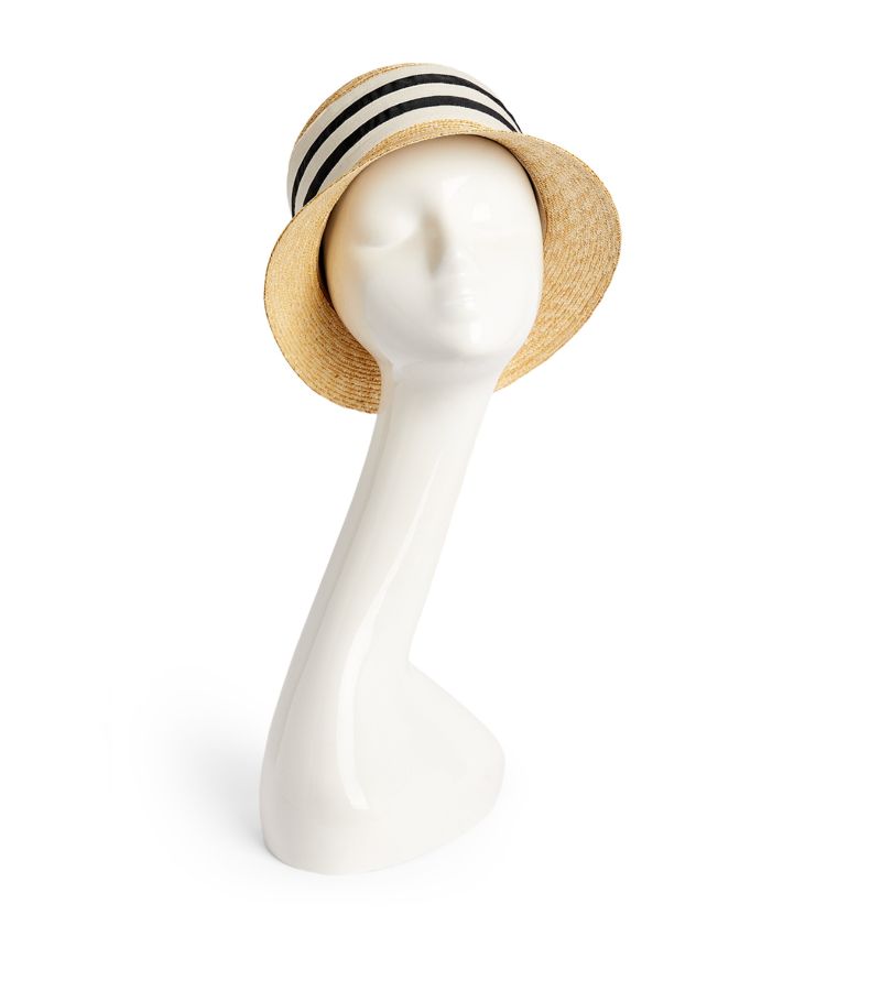Eliurpi Eliurpi Straw Ribbon Sailor Bucket Hat