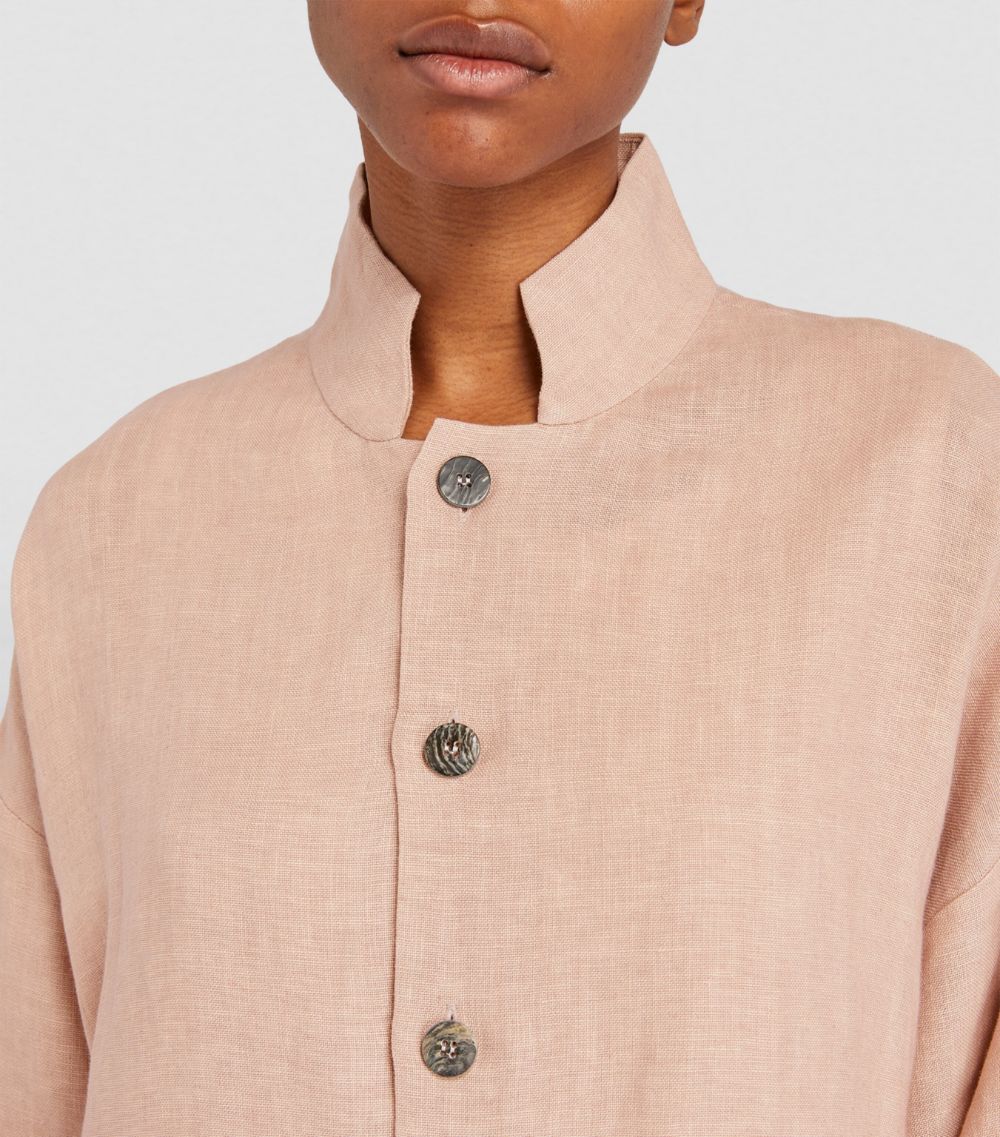 Eskandar Eskandar Linen Achkan Stand-Collar Jacket