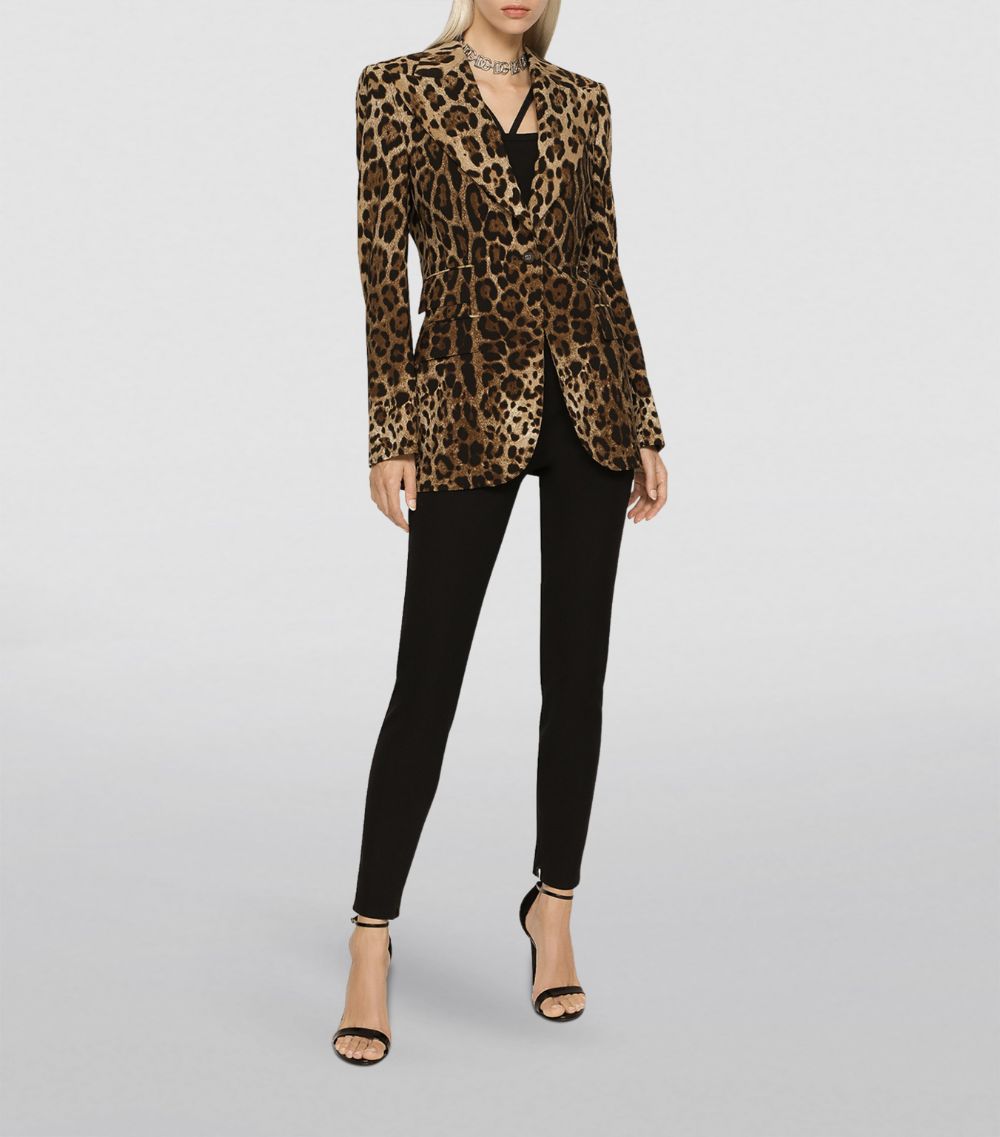 Dolce & Gabbana Dolce & Gabbana Longline Leopard Print Blazer