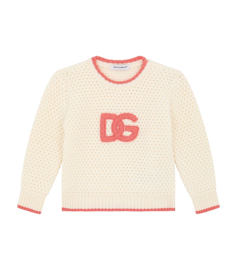 Dolce & Gabbana Dolce & Gabbana Kids Virgin Wool Logo Sweater (3-30 Months)