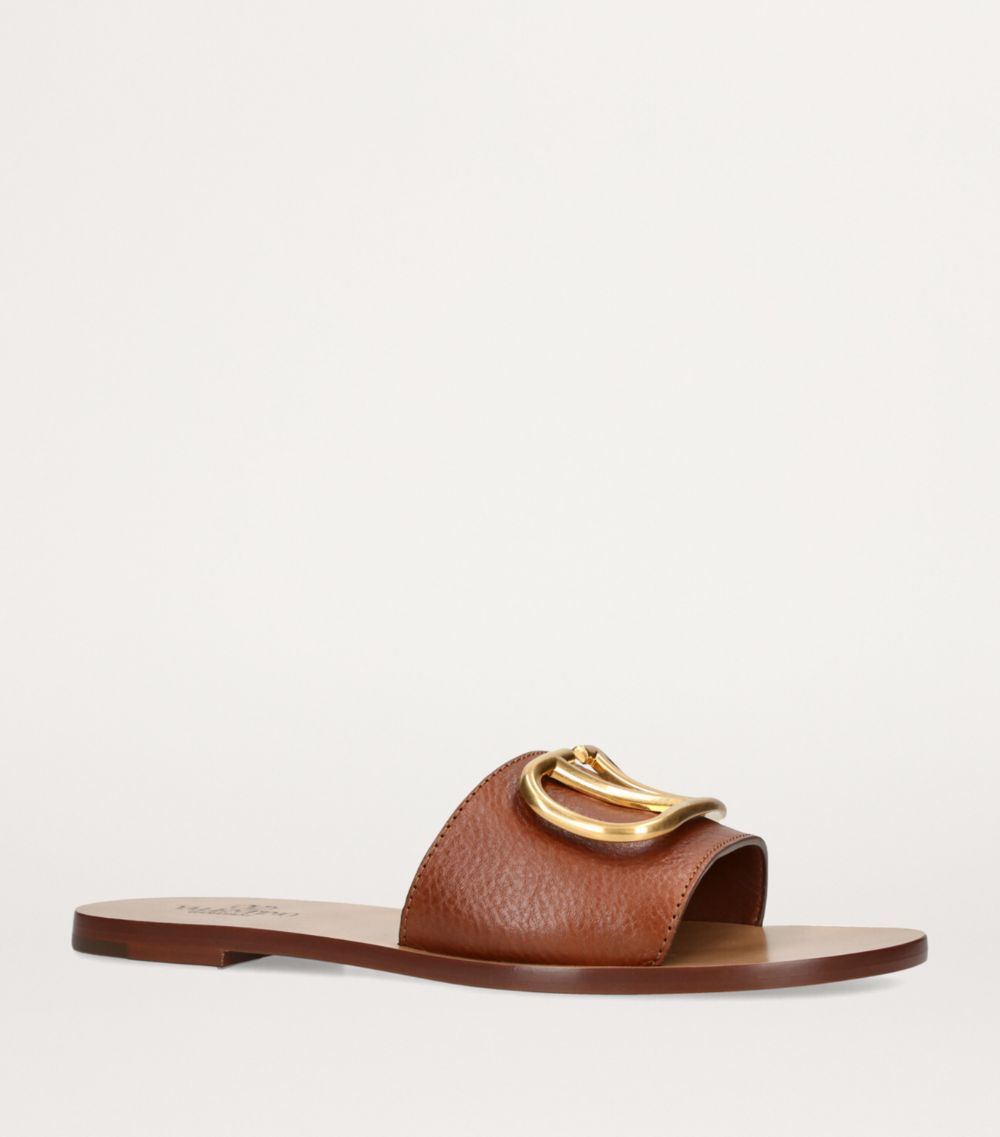 VALENTINO GARAVANI Valentino Garavani Leather Vlogo Slides