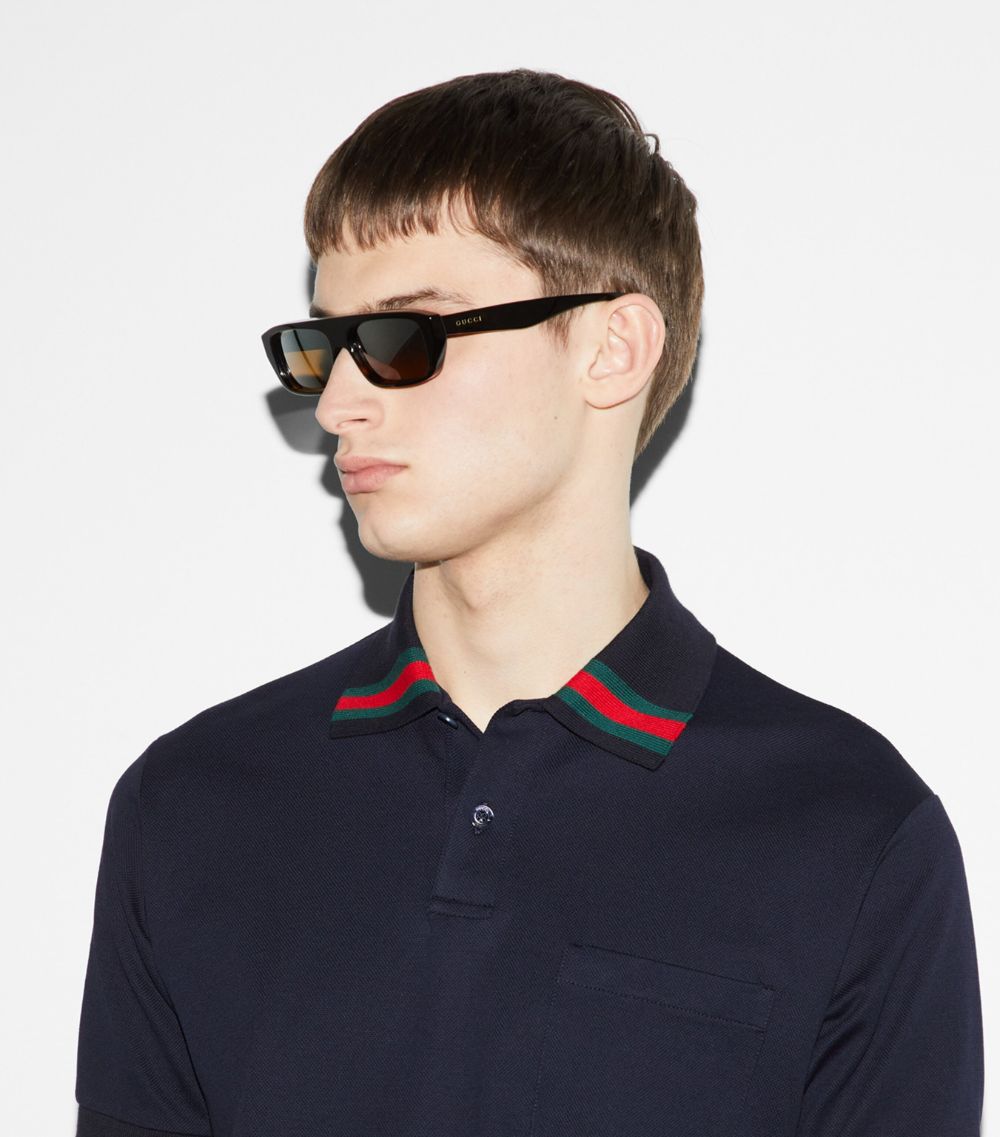 Gucci Gucci Web Stripe Polo Shirt