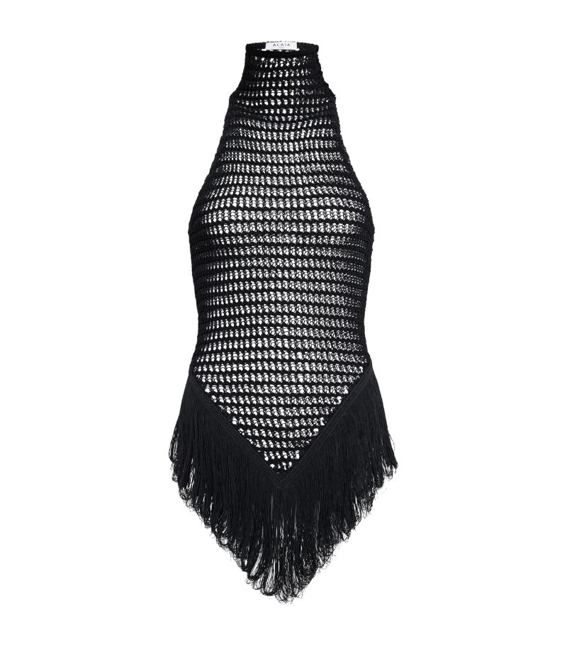 Alaïa Alaïa Crochet Fringe-Trim Top