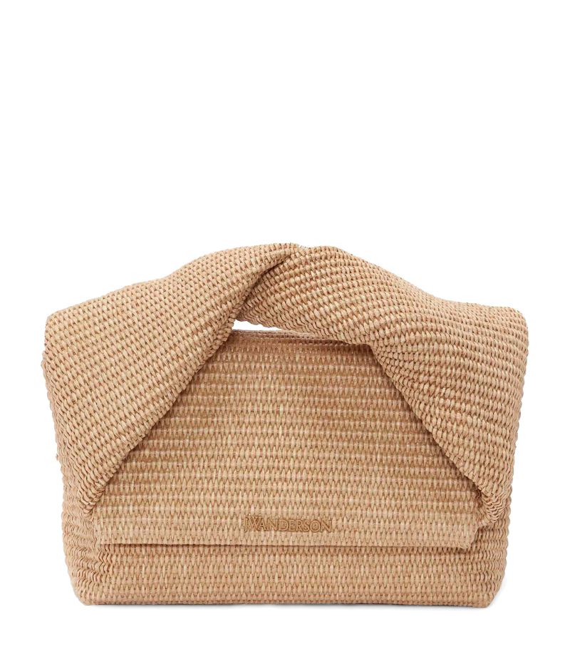 Jw Anderson Jw Anderson Large Raffia Twister Top-Handle Bag