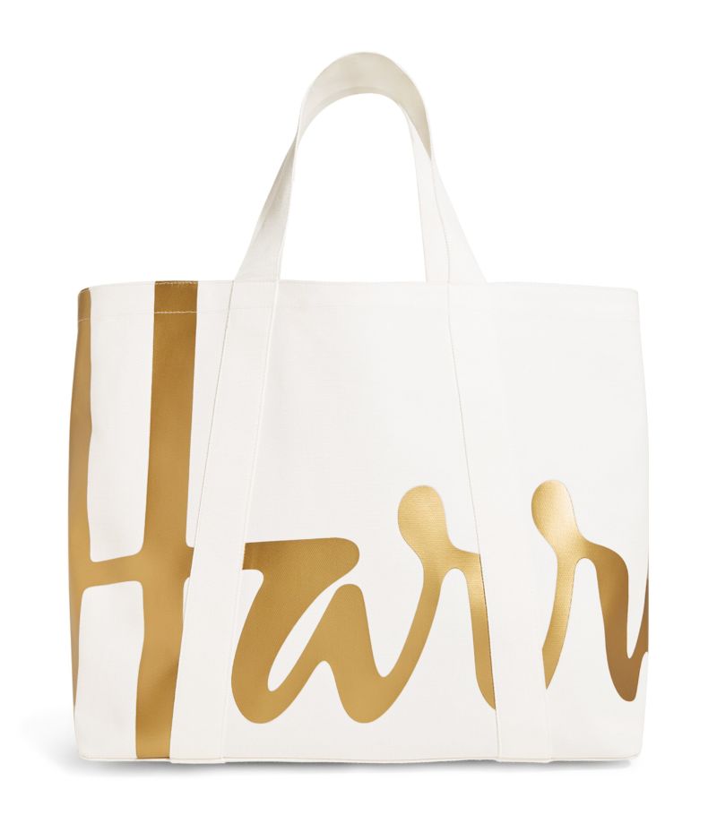 Harrods Harrods Large Cotton Logo Tote Bag