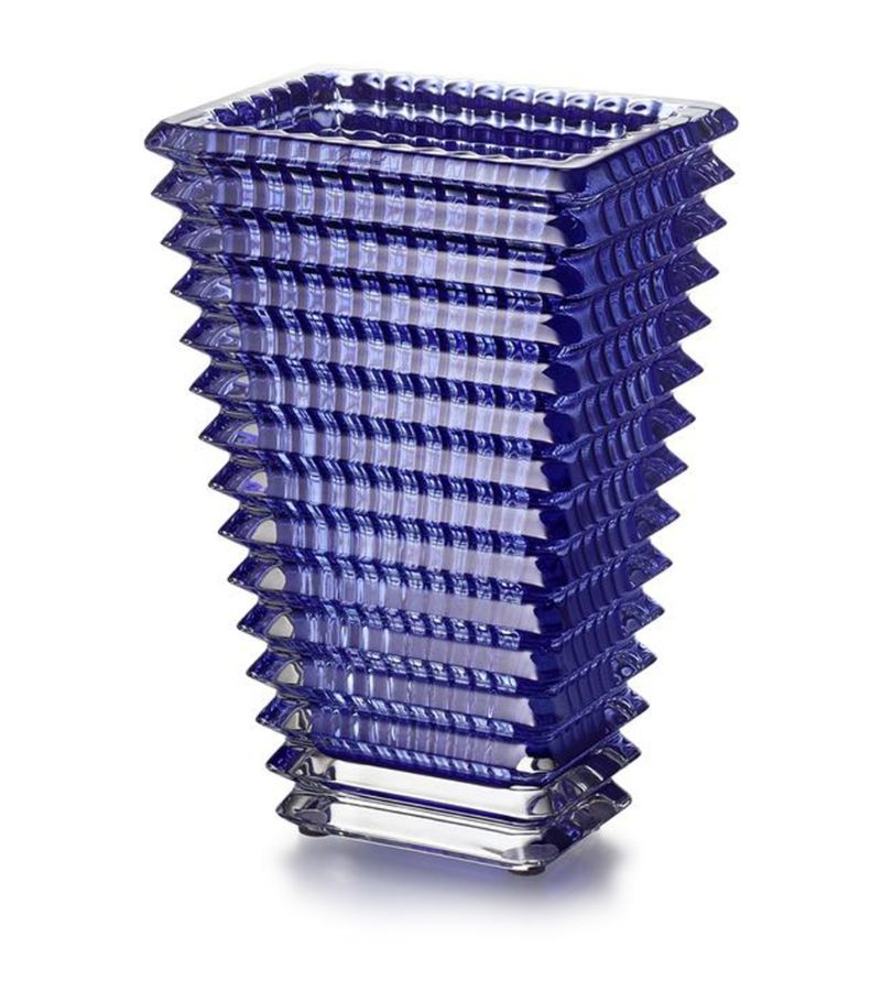 Baccarat Baccarat Small Eye Rectangular Blue Vase (20 Cm)