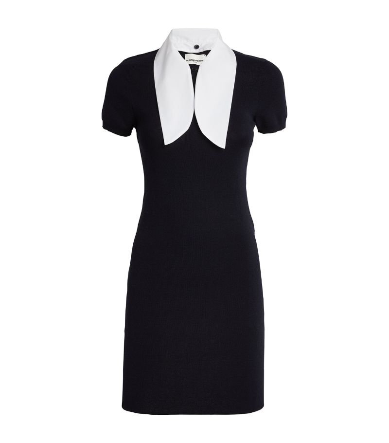  Claudie Pierlot Collar-Detail Mini Dress