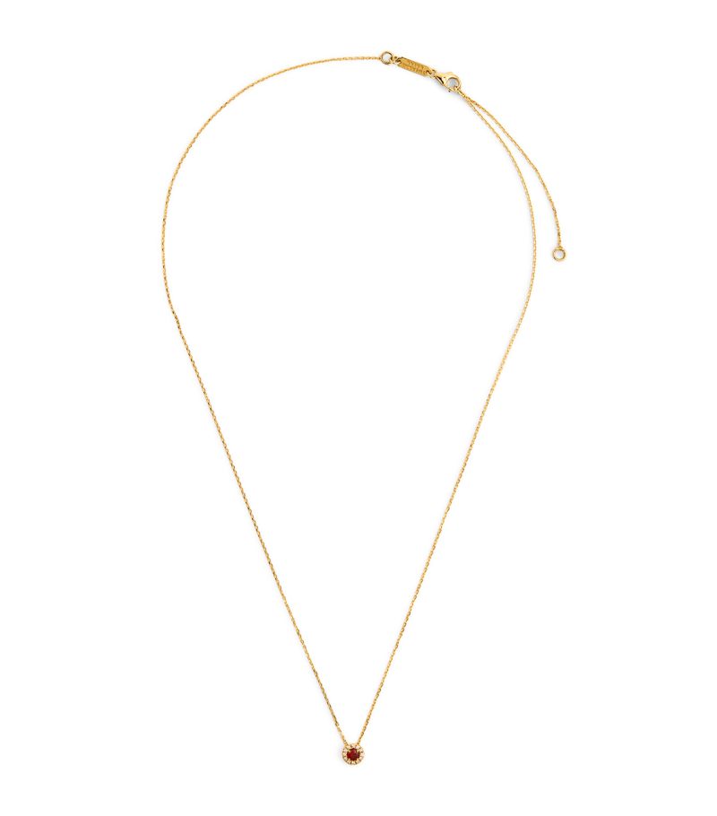 Suzanne Kalan Suzanne Kalan Mini Yellow Gold, Diamond And Ruby Classic Pendant Necklace