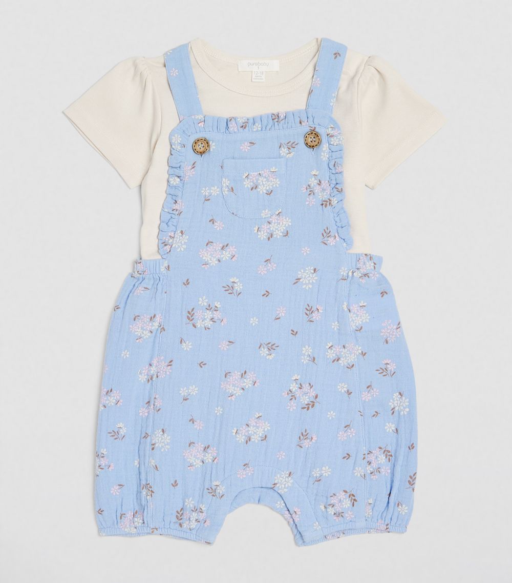 Purebaby Purebaby Cotton T-Shirt And Playsuit Set (0-24 Months)
