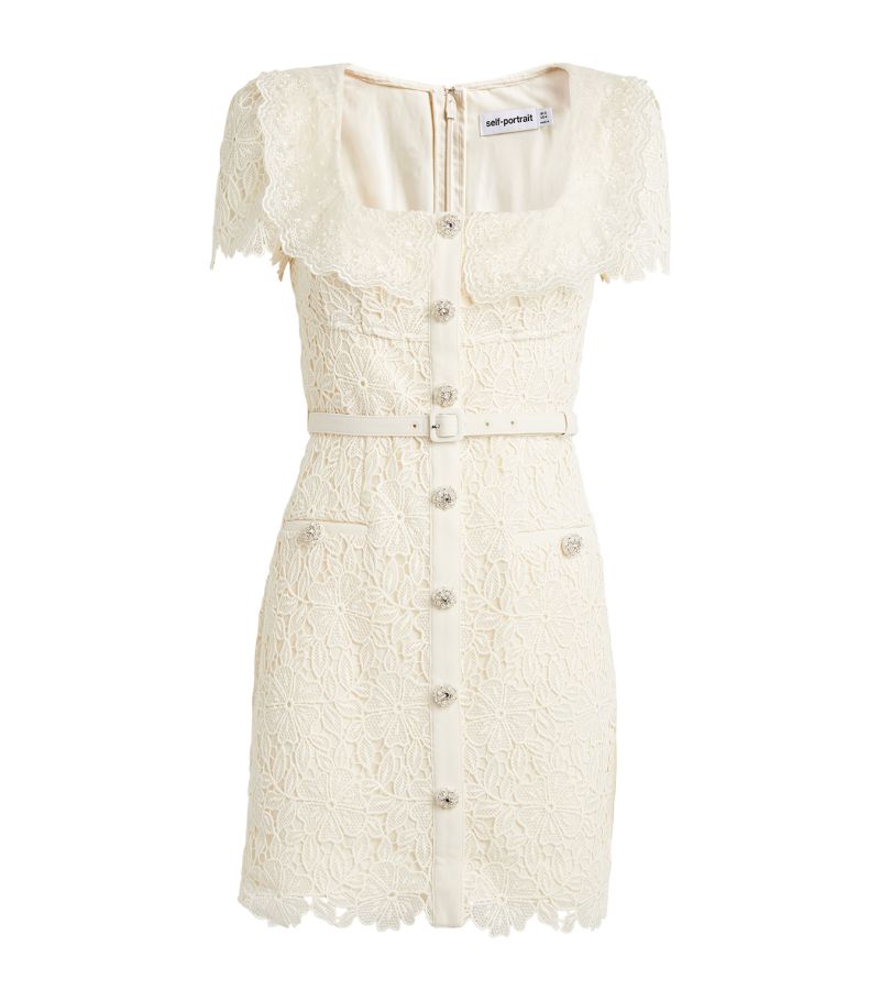 Self-Portrait Self-Portrait Guipure Lace Mini Dress