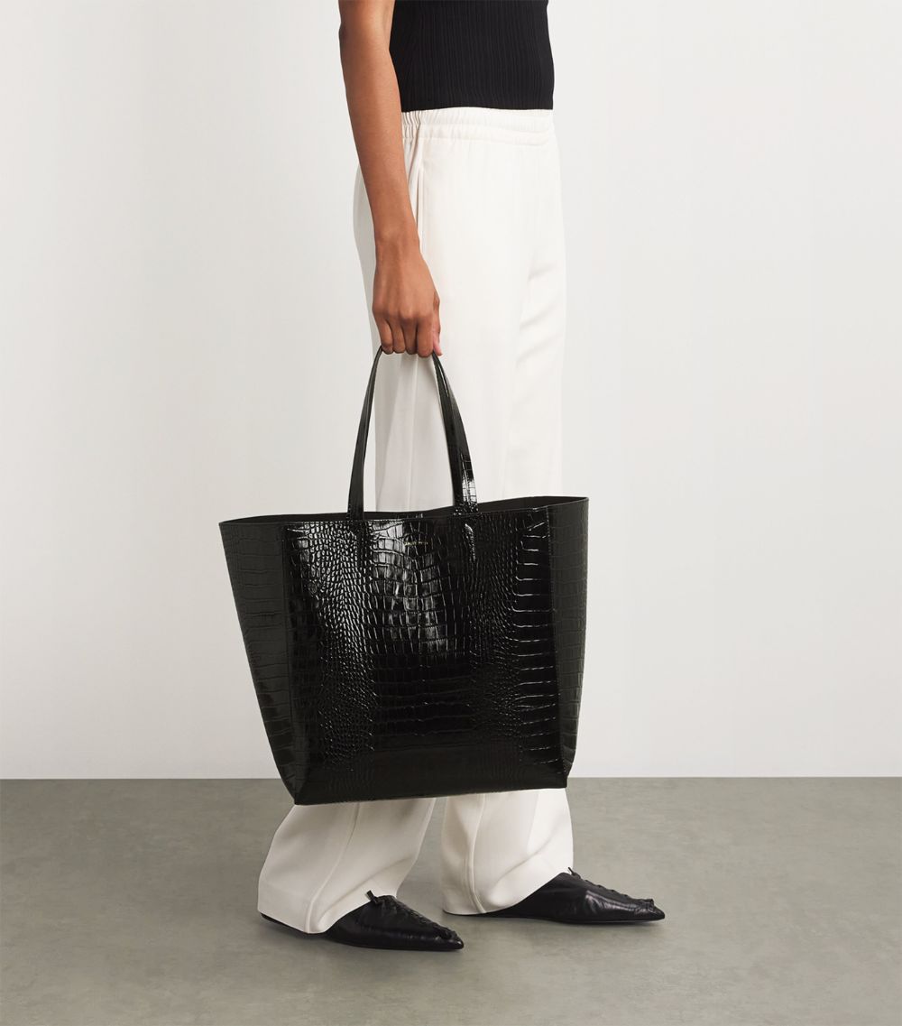 Anine Bing Anine Bing Croc-Embossed Leather Elly Tote Bag