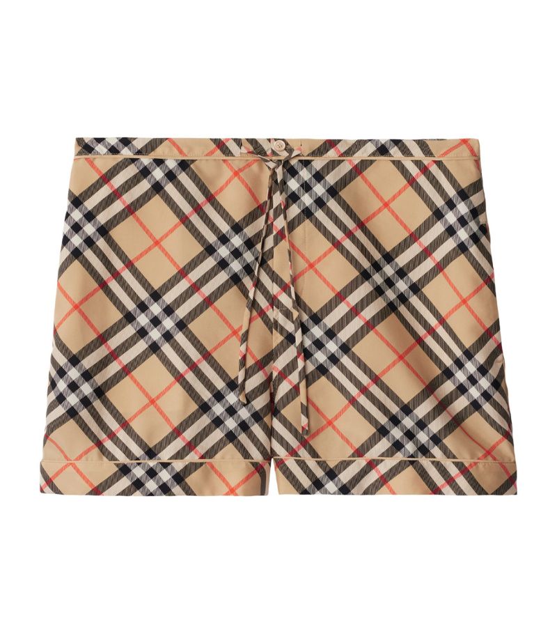 Burberry Burberry Silk Check Shorts