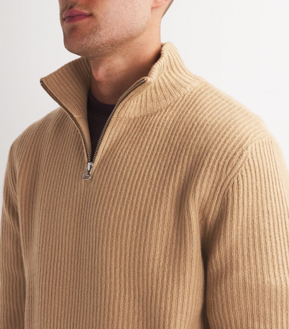 A.P.C. A. P.C. Virgin Wool Quarter-Zip Sweater