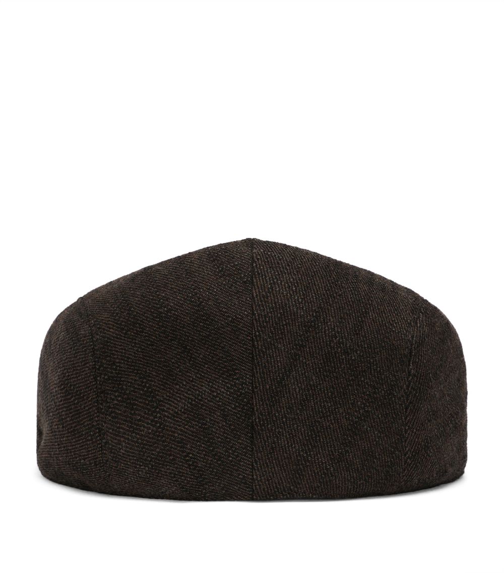 Dolce & Gabbana Dolce & Gabbana Gabardine Micro Pattern Flat Cap