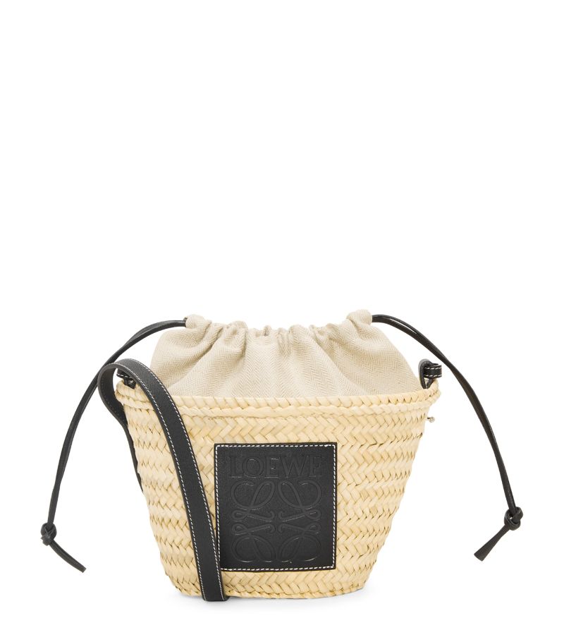 Loewe LOEWE x Paula's Ibiza Woven Drawstring Bucket Bag