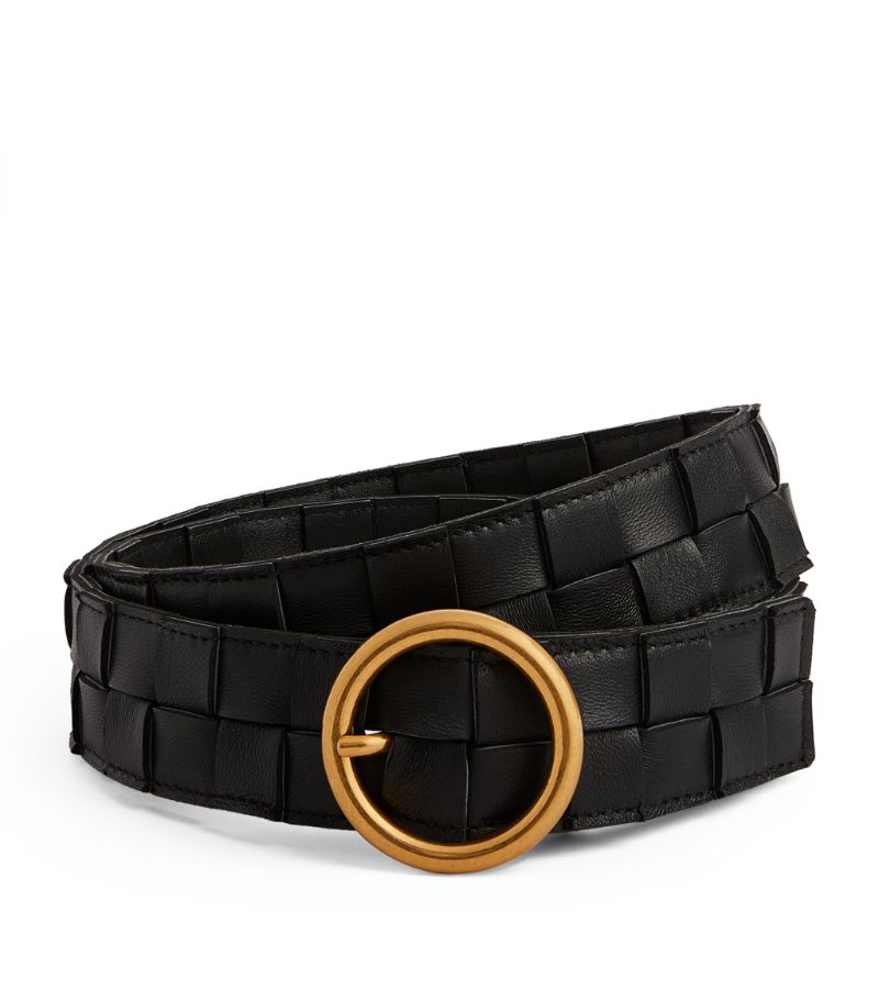 Bottega Veneta Bottega Veneta Leather Intreccio Belt