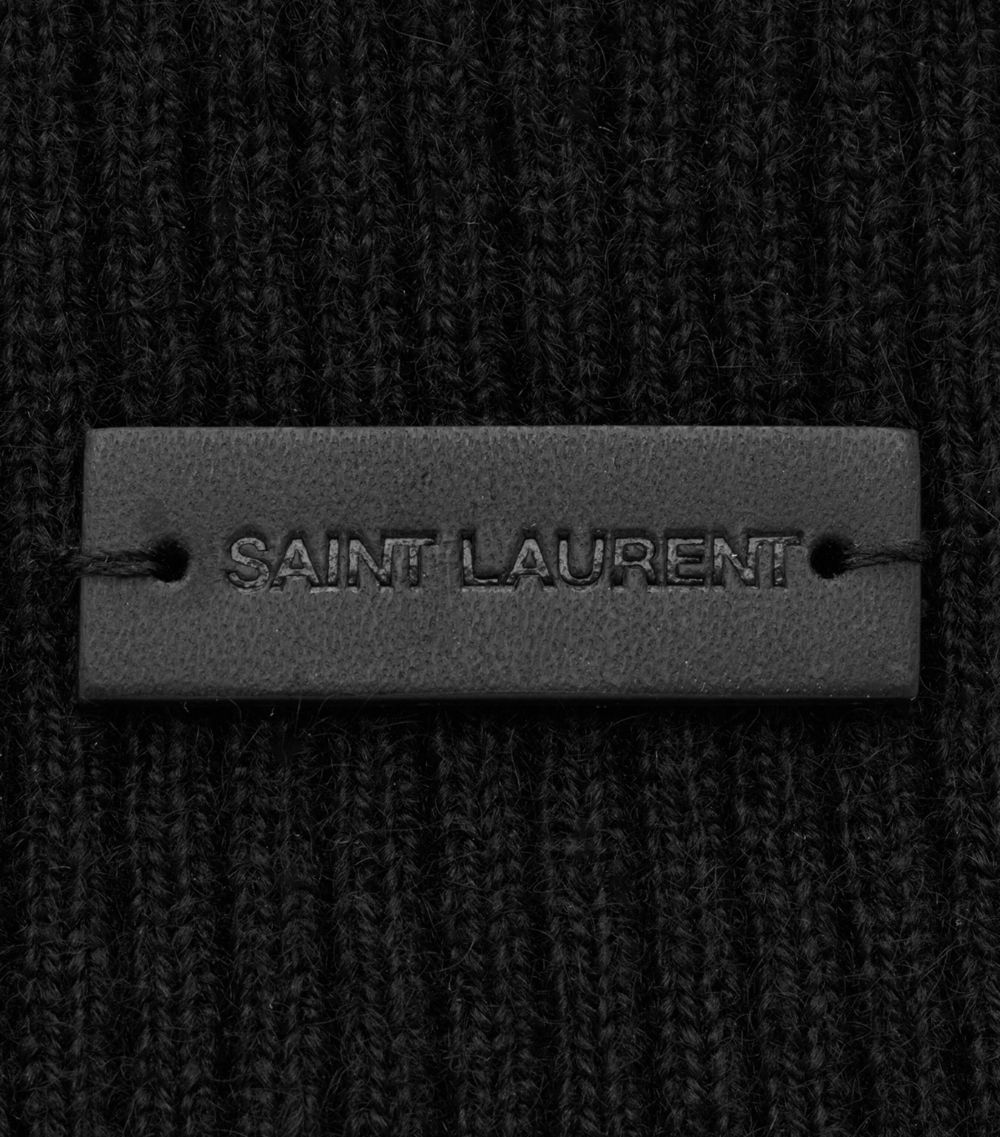 Saint Laurent Saint Laurent Cashmere Ribbed Beanie