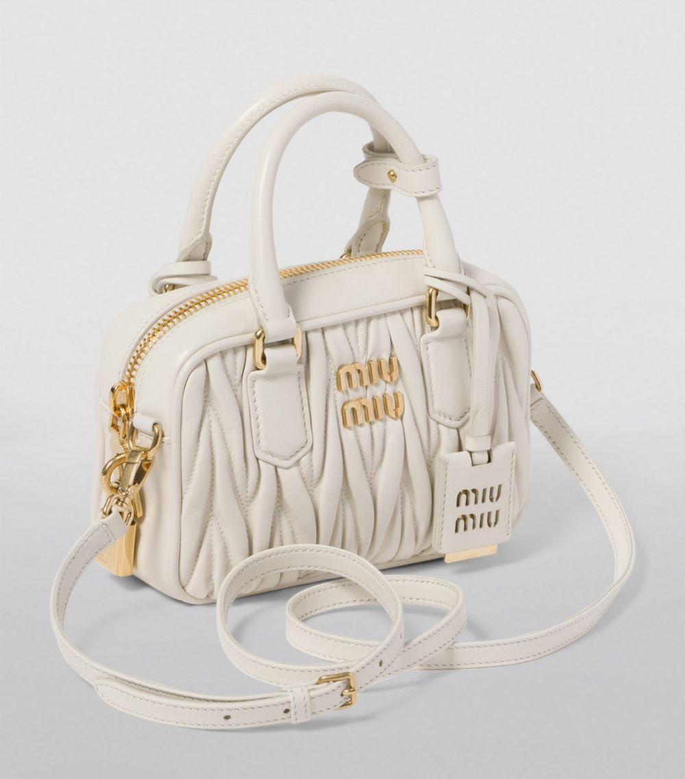 Miu Miu Miu Miu Small Matelassé Leather Arcadie Top-Handle Bag