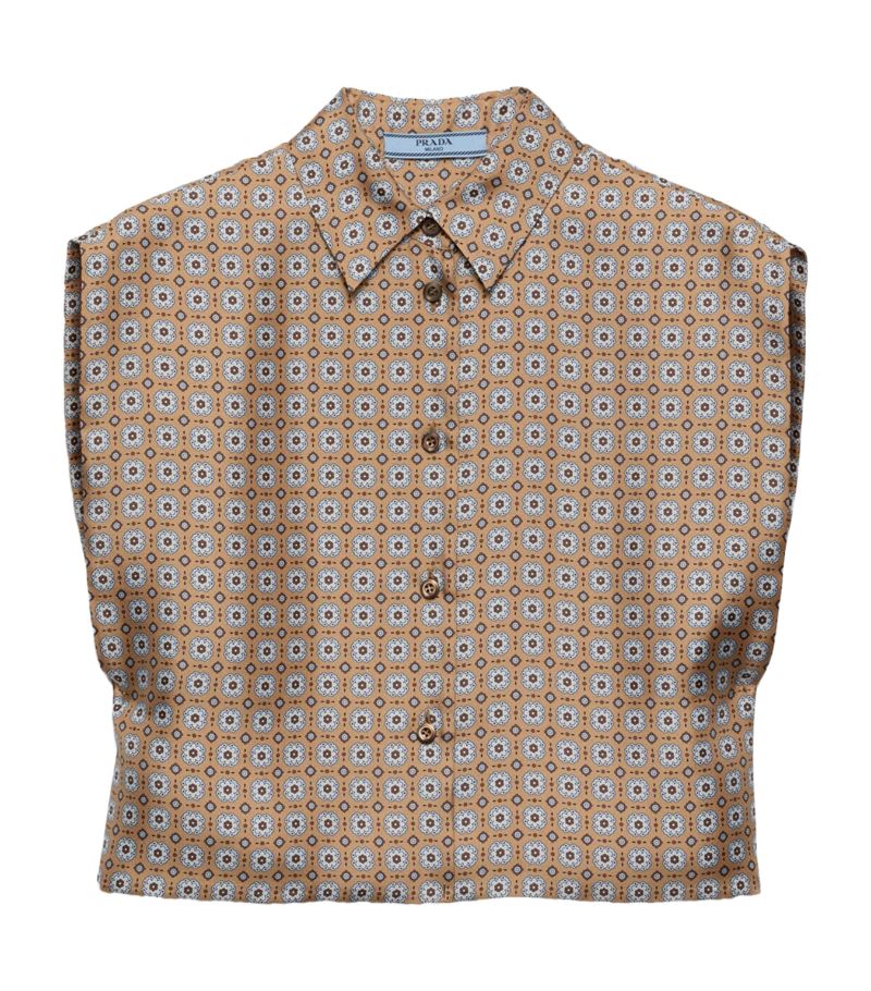 Prada Prada Silk Twill Printed Shirt