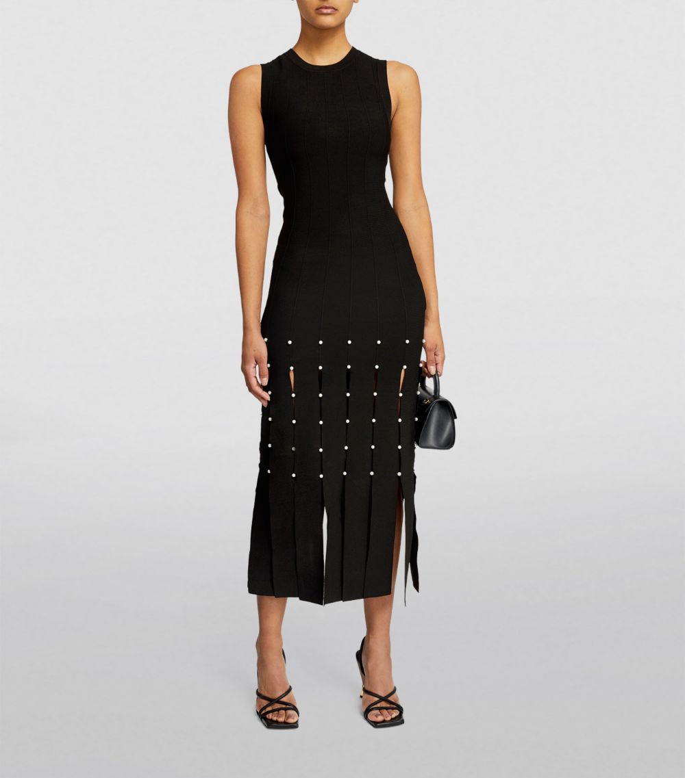  Sandro Knit Rhinestone-Embellished Dress