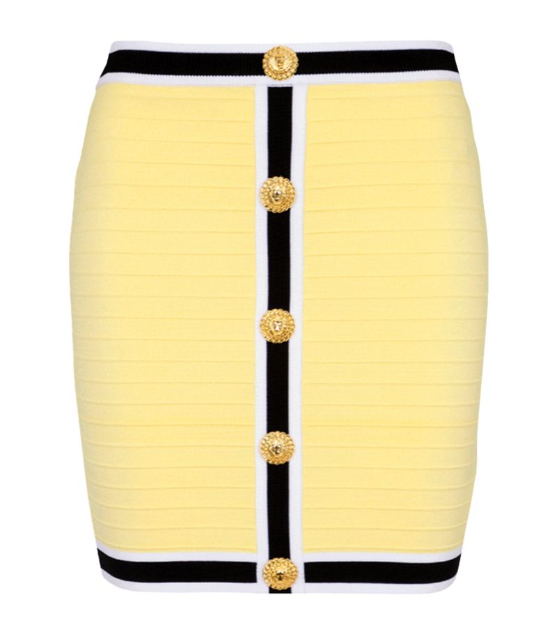 Balmain Balmain Stripe-Trim Mini Skirt