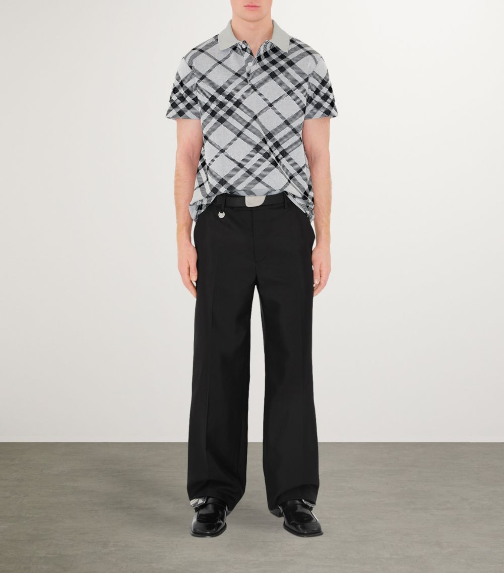 Burberry Burberry Cotton-Blend Check Polo Shirt