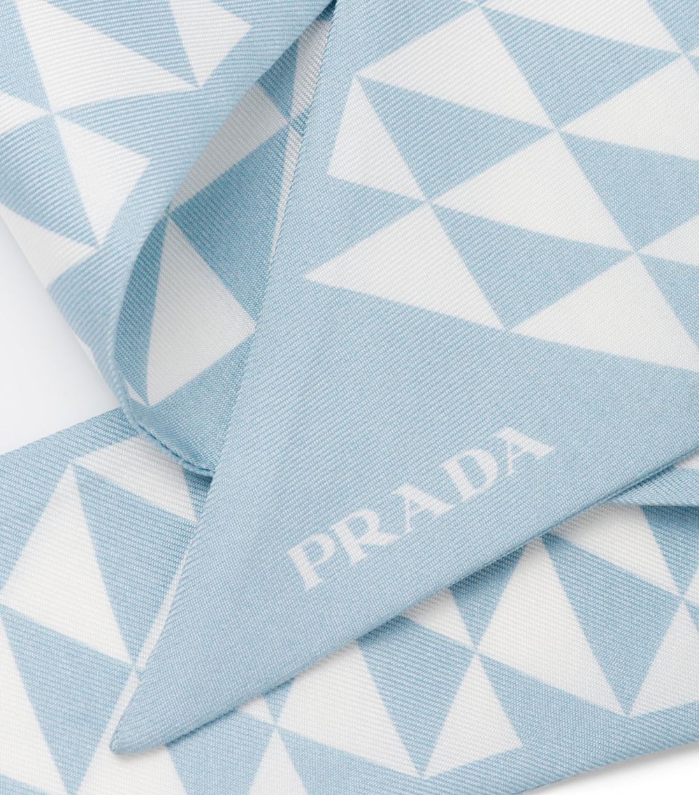 Prada Prada Silk Triangle Skinny Scarf