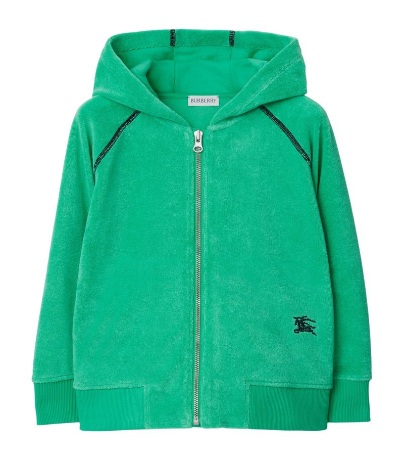 Burberry Burberry Kids Towelling Ekd Zip-Up Hoodie (3-14 Years)