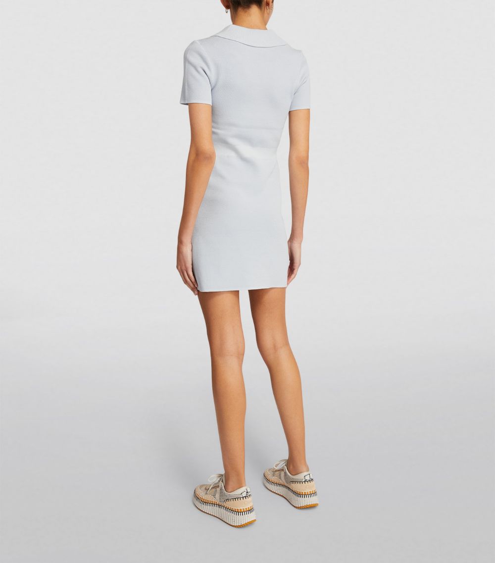  Claudie Pierlot Knitted Polo Mini Dress