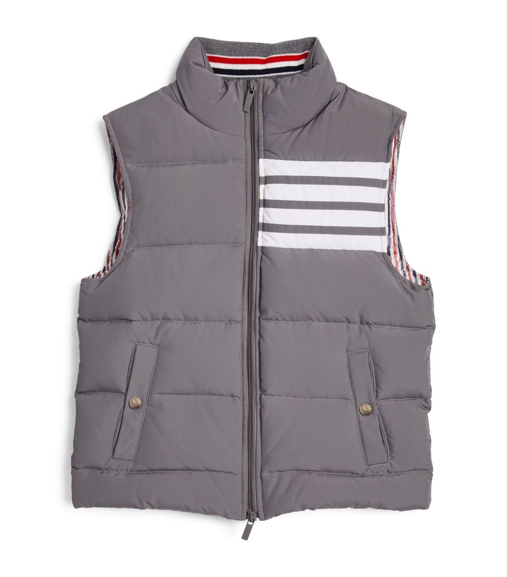  Thom Browne Kids Down 4-Bar Puffer Gilet (2-12 Years)