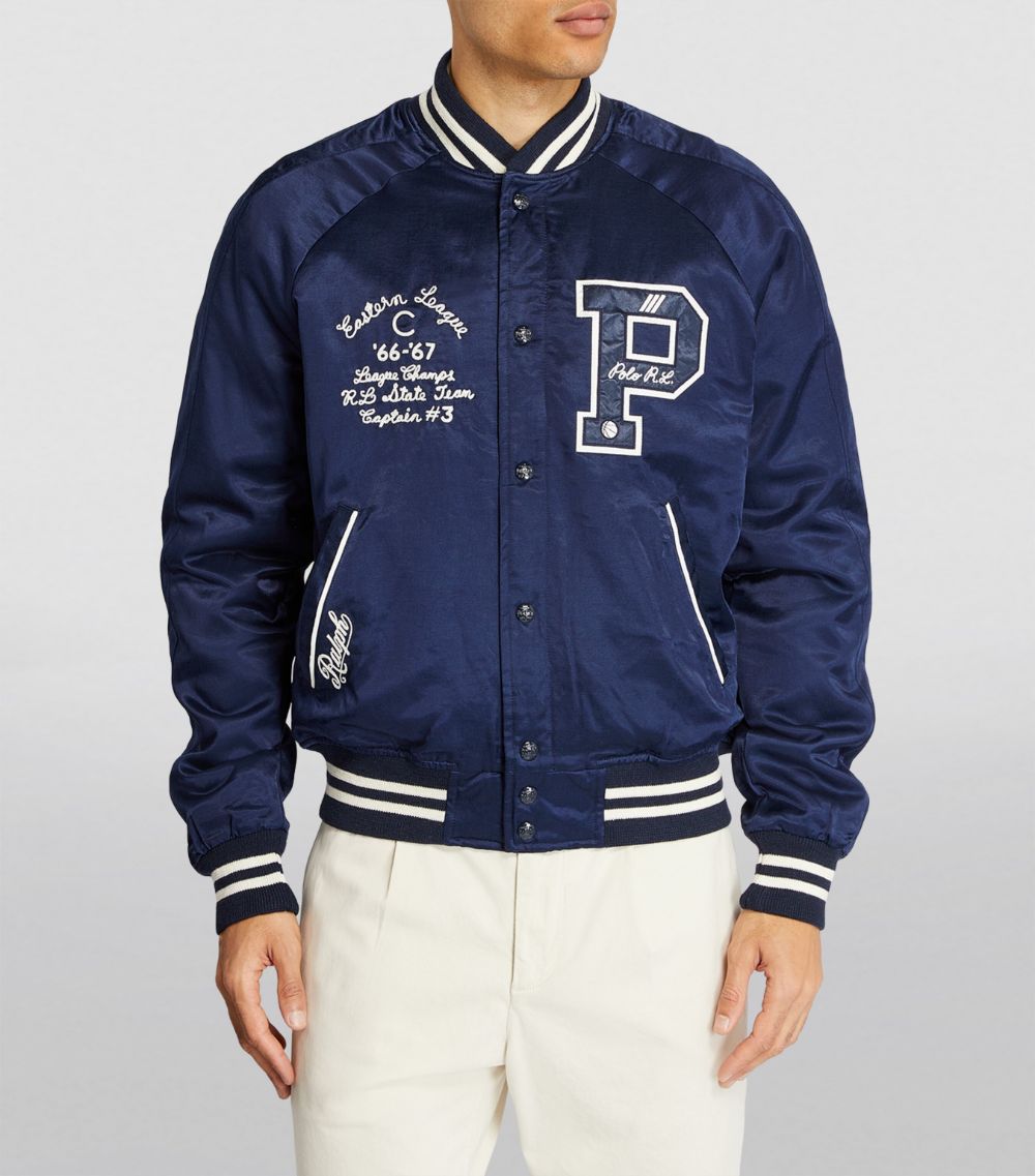 Polo Ralph Lauren Polo Ralph Lauren Satin Varsity Jacket