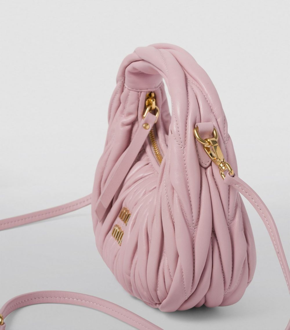 Miu Miu Miu Miu Mini Matelassé Leather Wander Top-Handle Bag